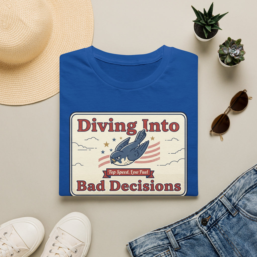 Diving Into Bad Decisions T-Shirt | Retro Shark Graphic