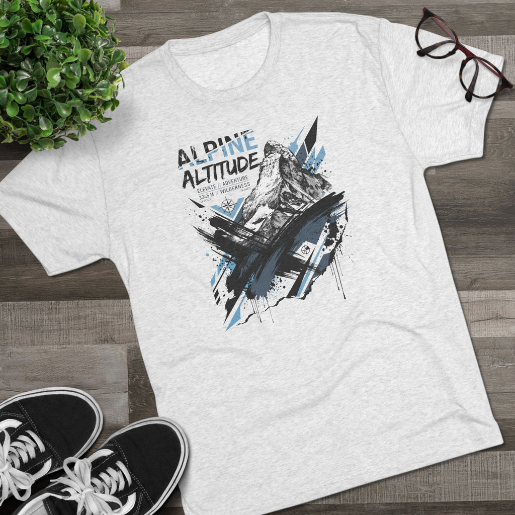 Alpine Altitude T-Shirt Mountain Peak Illustration Graphic Tee Hiking Gift Outdoor Nature Adventure Unisex