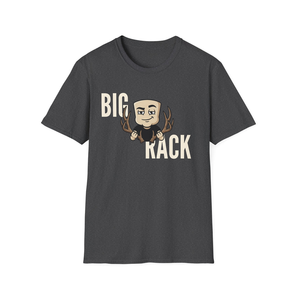 Big Rack T-Shirt, Funny Deer Hunting Tee, Buck Antler Hunter Gift Shirt, Sarcastic Outdoorsman Humor Tee for Men & Women