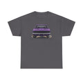 Retro Purple Muscle Car Tee | Front and Back Car Illustration
