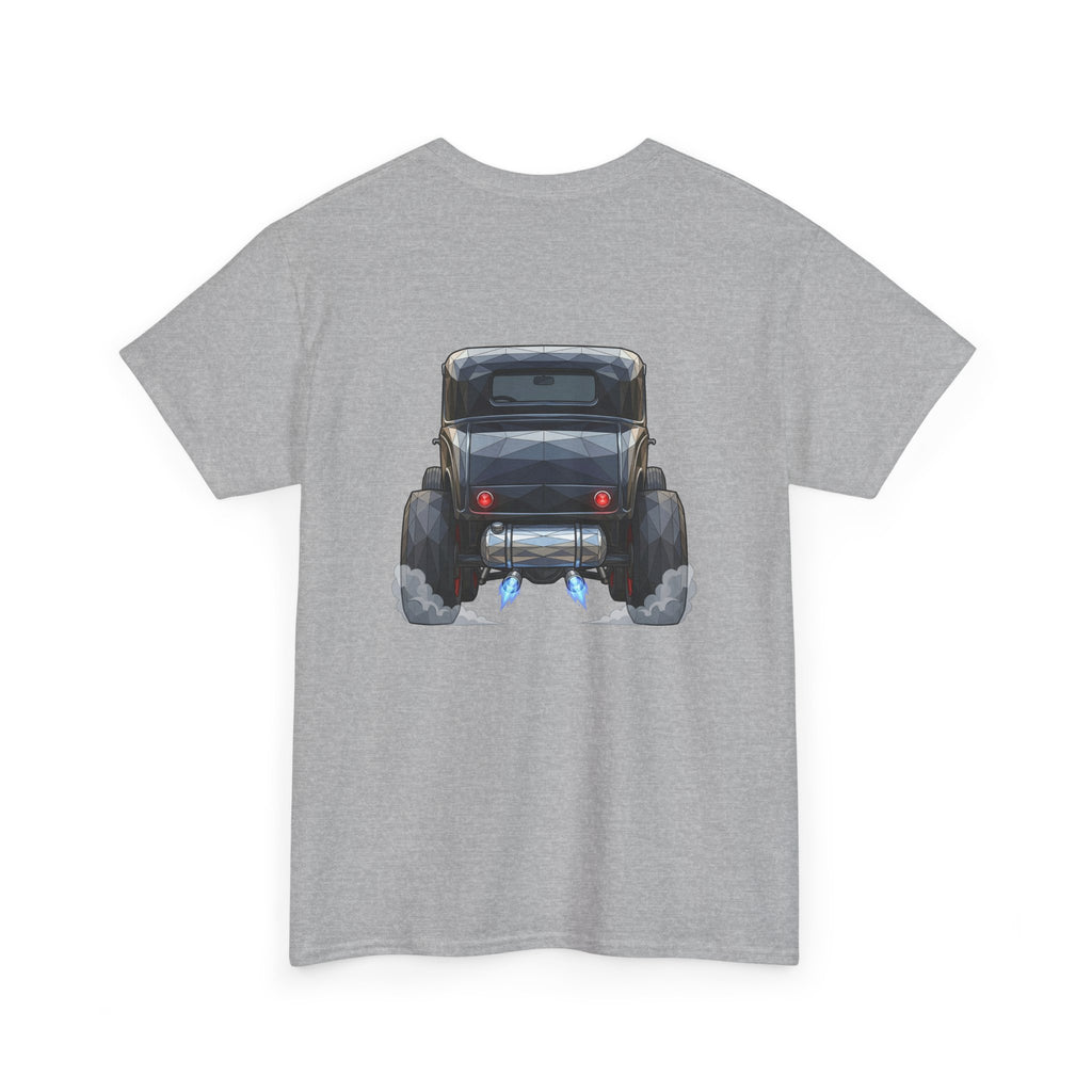 Vintage Hot Rod Front and Rear Tee | Classic Car Graphic Shirt