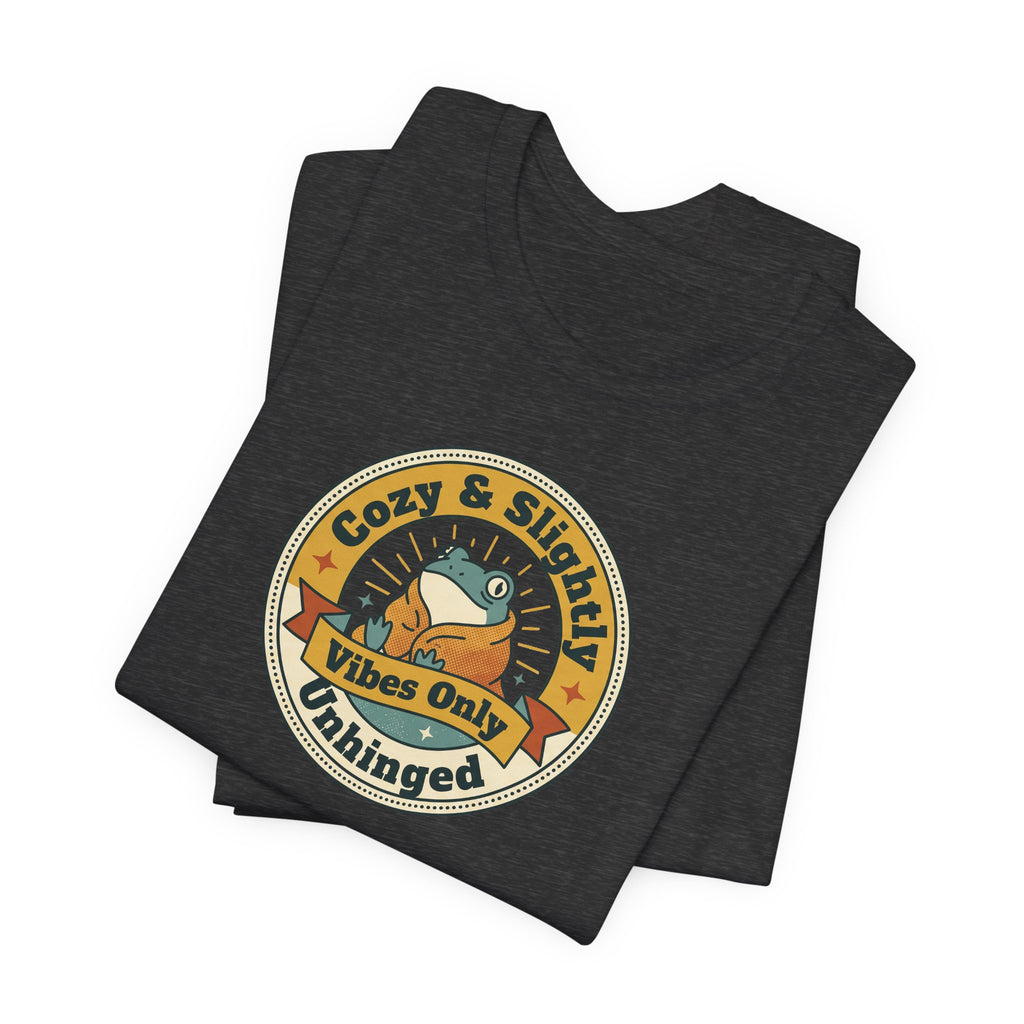 Cozy & Slightly Unhinged Vibes Only T-Shirt | Retro Sloth Graphic Tee
