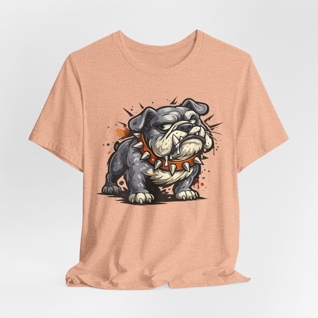 Bulldog Illustration Tee | Tough Cartoon Bulldog Graphic T-Shirt, Fierce Dog Art Unisex Gift