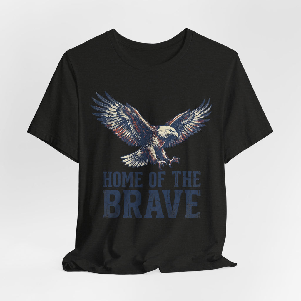 Home of the Brave Bald Eagle T-Shirt — Patriotic Americana Graphic Tee