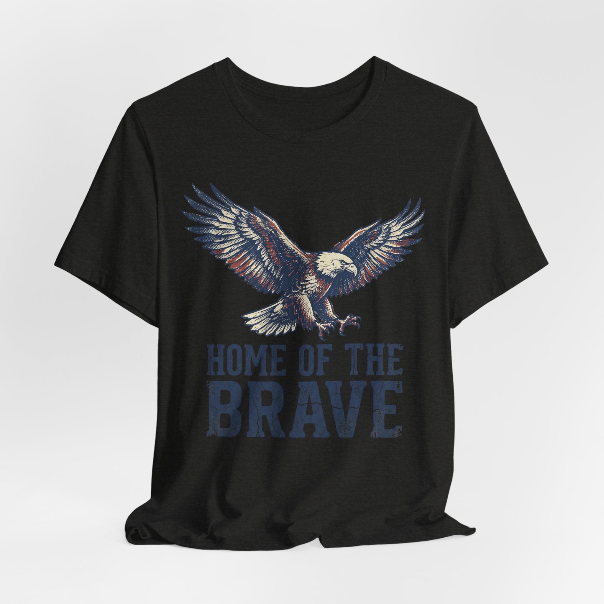 Home of the Brave Bald Eagle T-Shirt — Patriotic Americana Graphic Tee