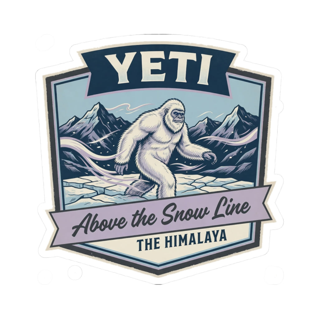 YETI die-cut sticker reading “Above the Snow Line” and “The Himalaya”