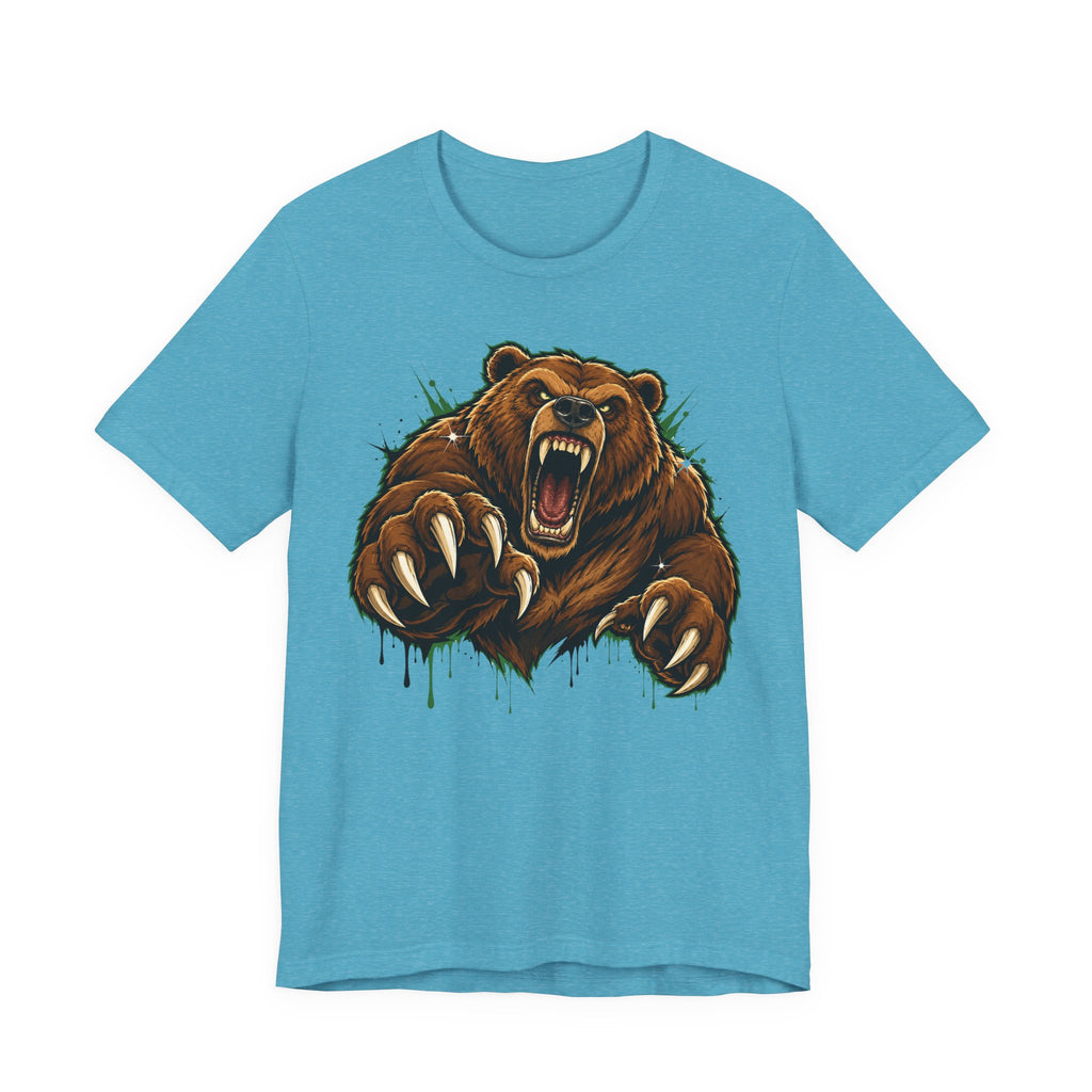 Roaring Grizzly Bear Tee | Fierce Claw Illustration, Wild Animal Graphic Shirt, Unisex Gift