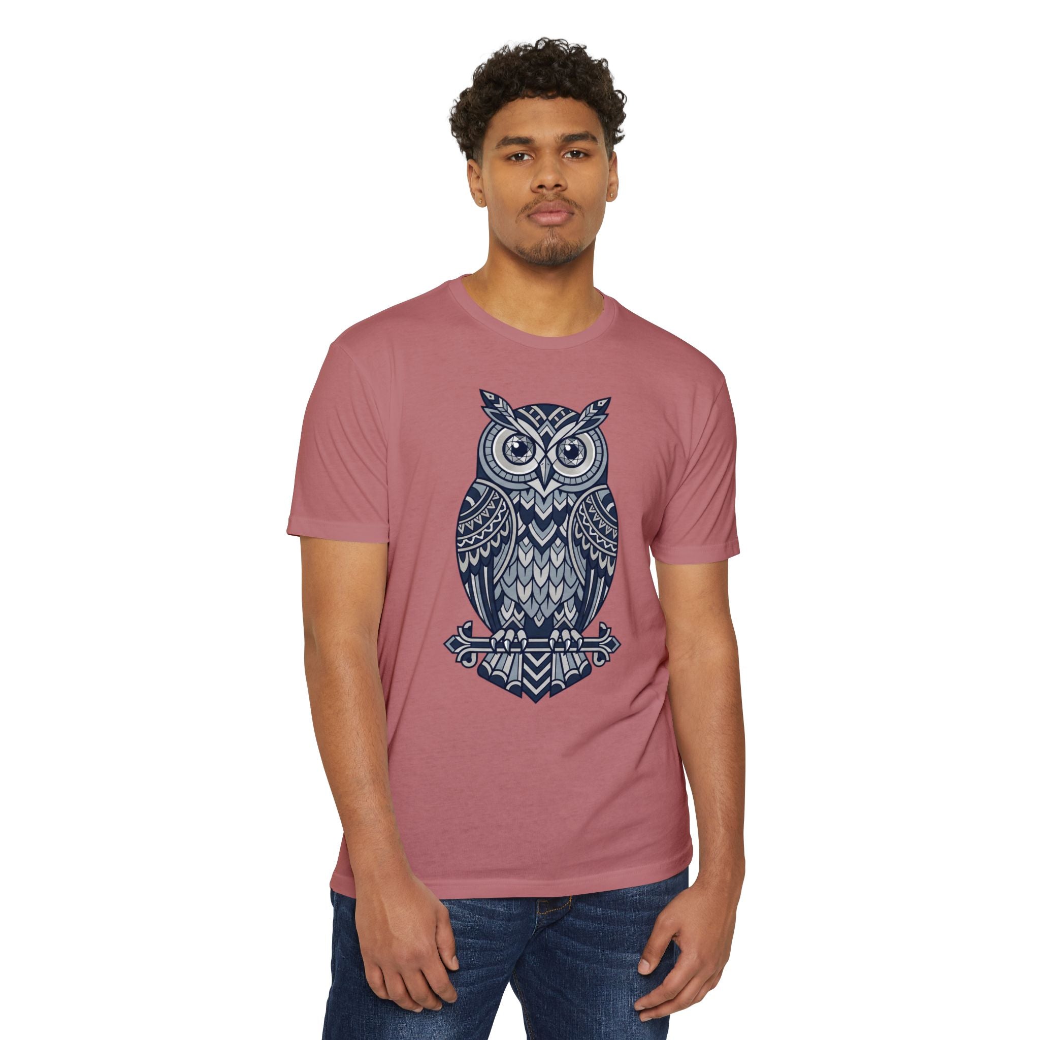 Owl T-Shirt Tribal Boho Woodland Illustration Graphic Tee Owl Lover Gift Nature Art Unisex