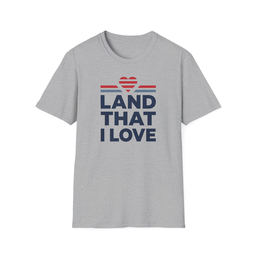 Land That I Love T-Shirt | Patriotic USA Heart Tee, America Pride Shirt, 4th of July Gift, Unisex Patriotic Graphic Tee