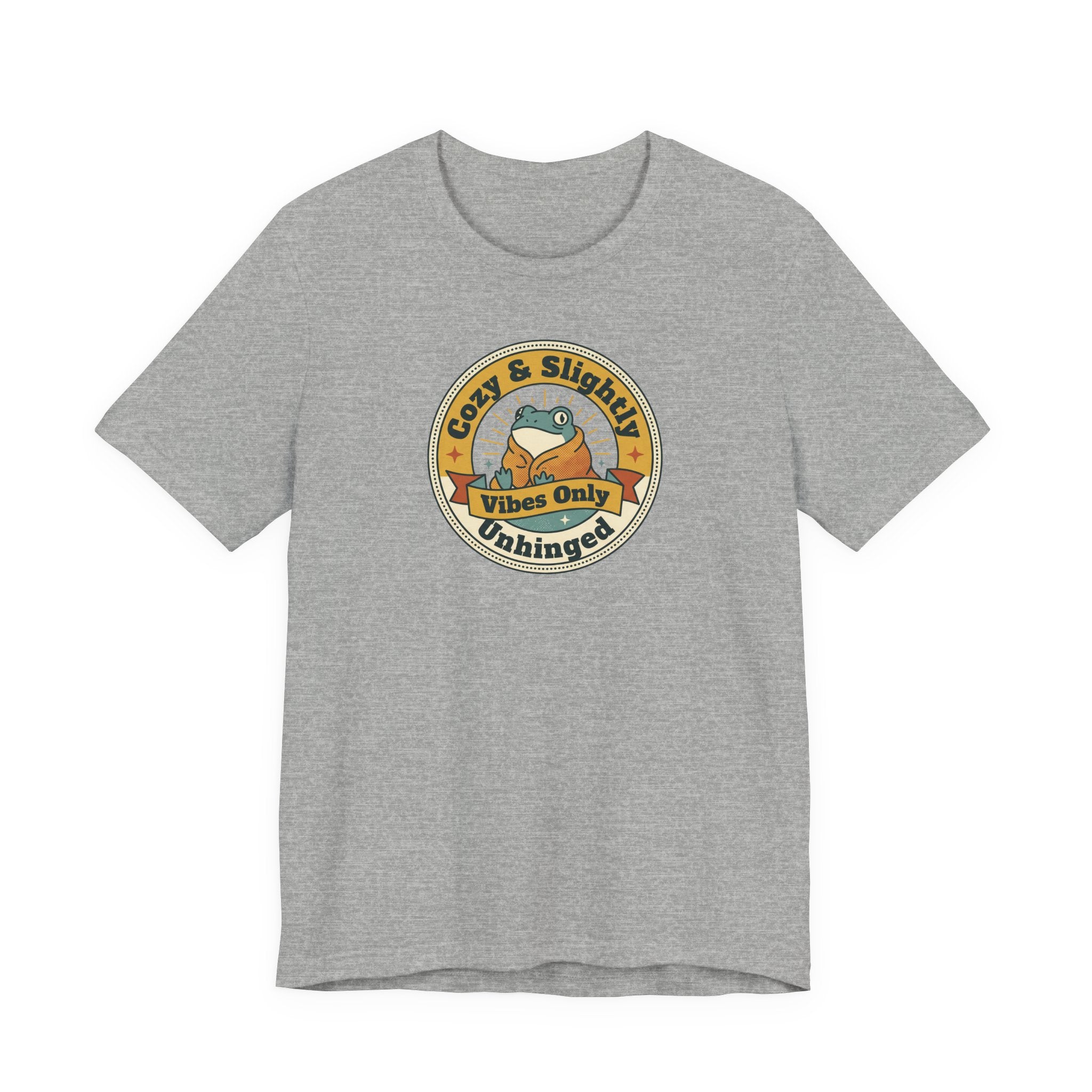Cozy & Slightly Unhinged Vibes Only T-Shirt | Retro Sloth Graphic Tee