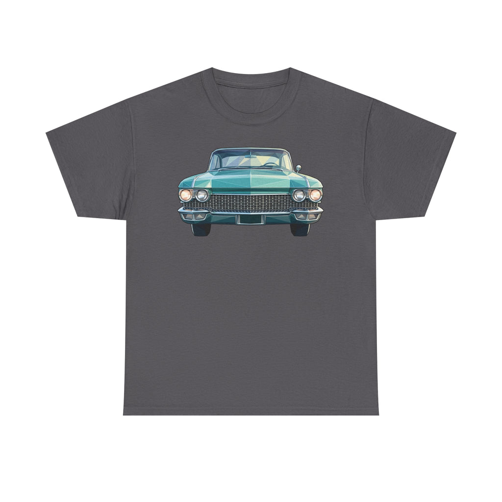Classic Luxury Cruiser Car Tee | Big Fins Front & Rear Car Illustration