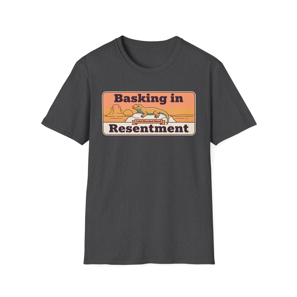 Basking in Resentment Lizard T-Shirt | Retro Desert Graphic