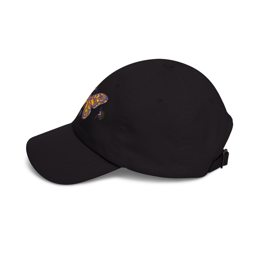 Butterfly Embroidered Dad Cap — Colorful Mosaic Moth Baseball Hat