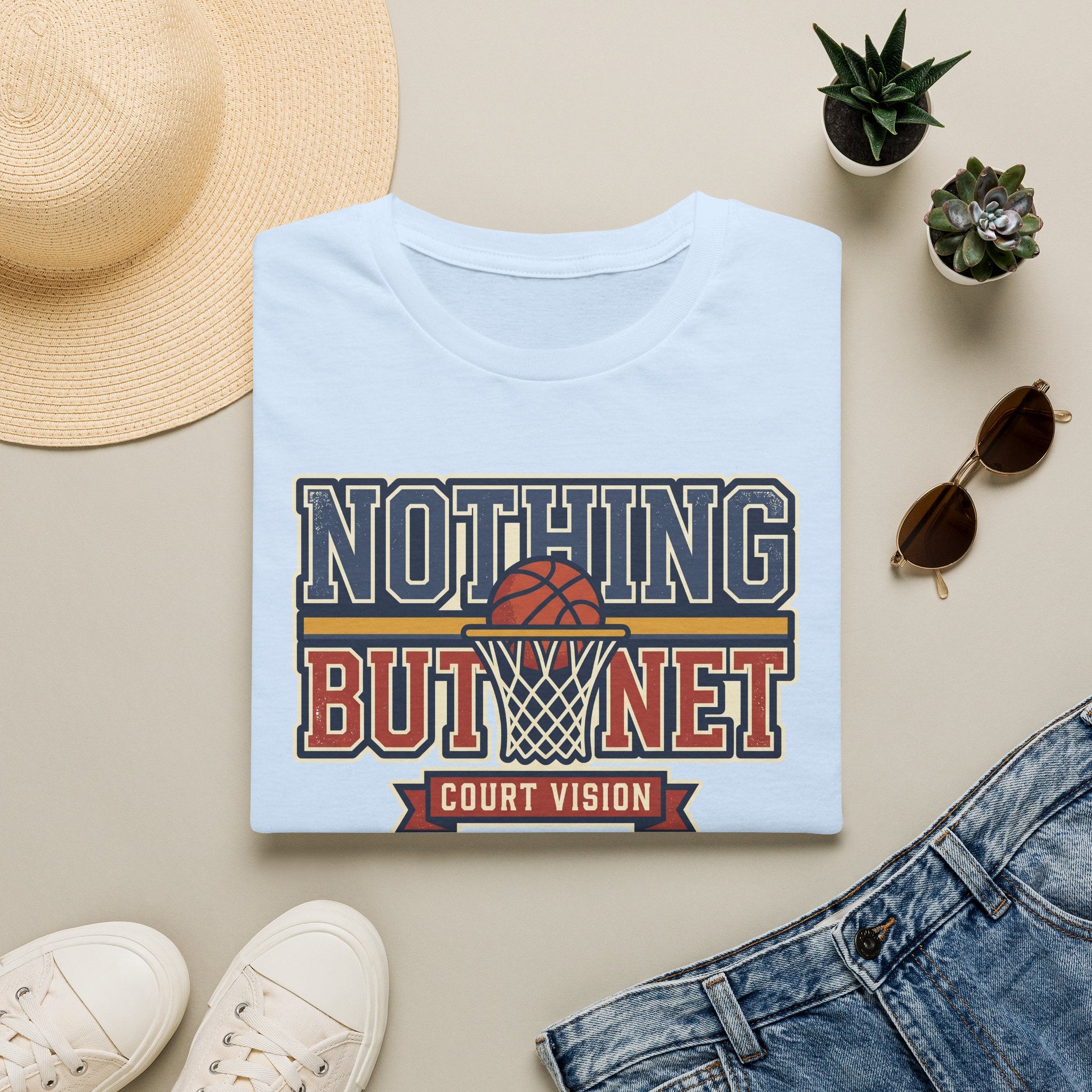 Basketball T-Shirt | Retro Hoops Court Vision Graphic Tee