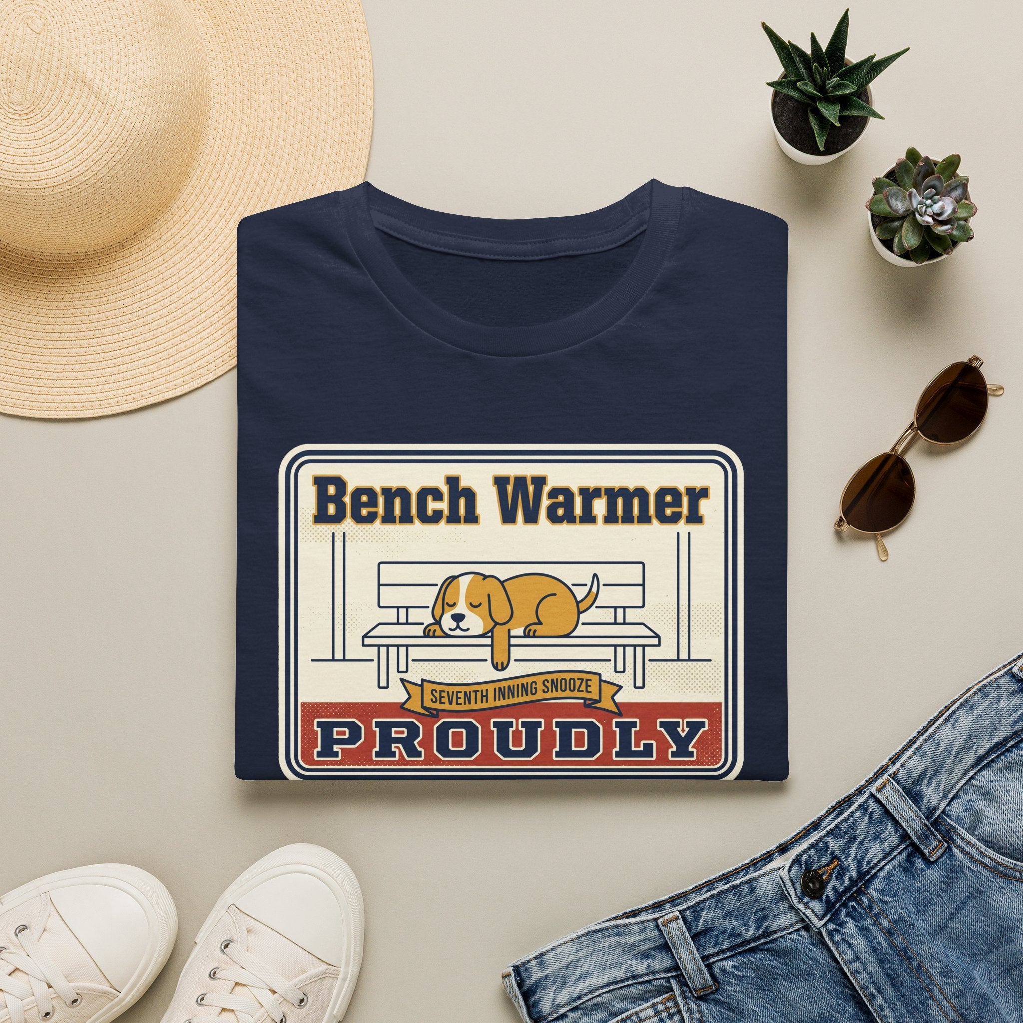 Funny Lazy Dog T-Shirt | Bench Warmer Sarcastic Humor Tee