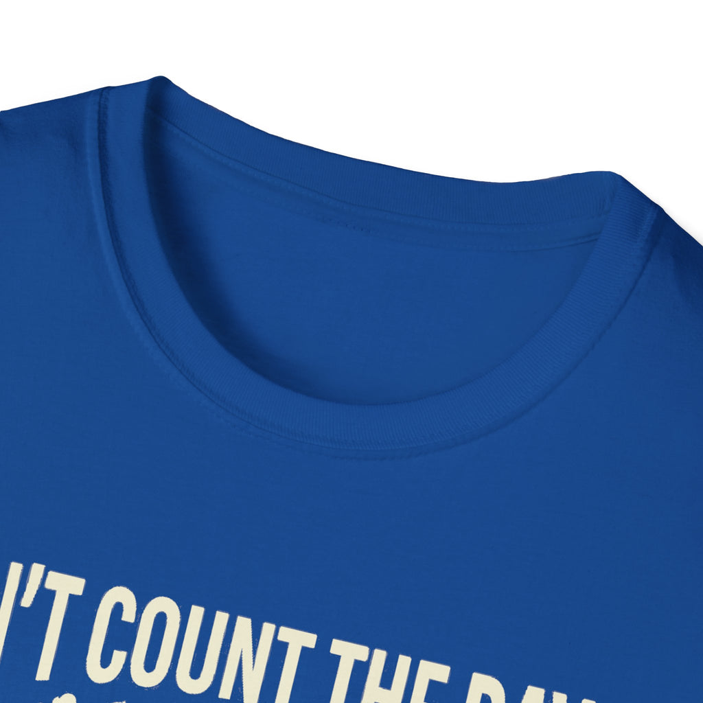Inspirational quote T-shirt in royal blue, crew neck with partial text print