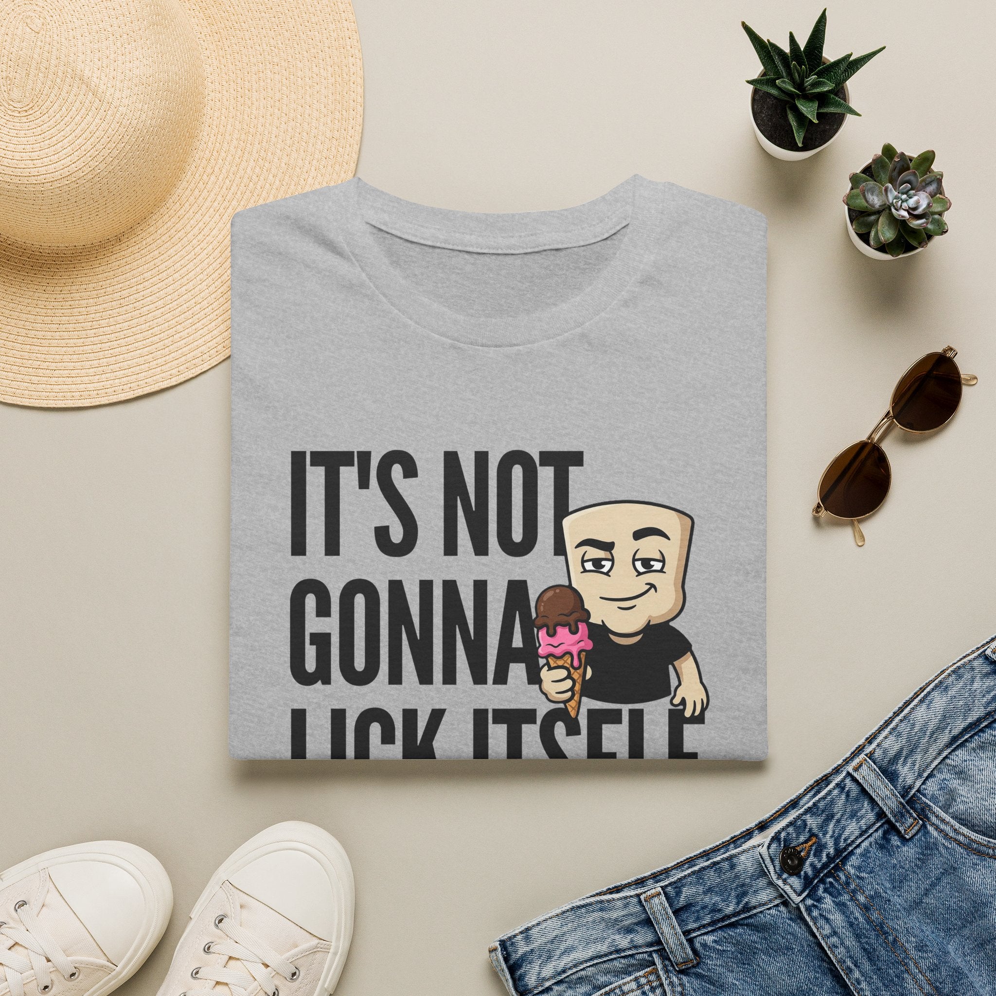 It's Not Gonna Lick Itself T-Shirt | Funny Ice Cream Cone Tee | Adult Humor Innuendo Gift