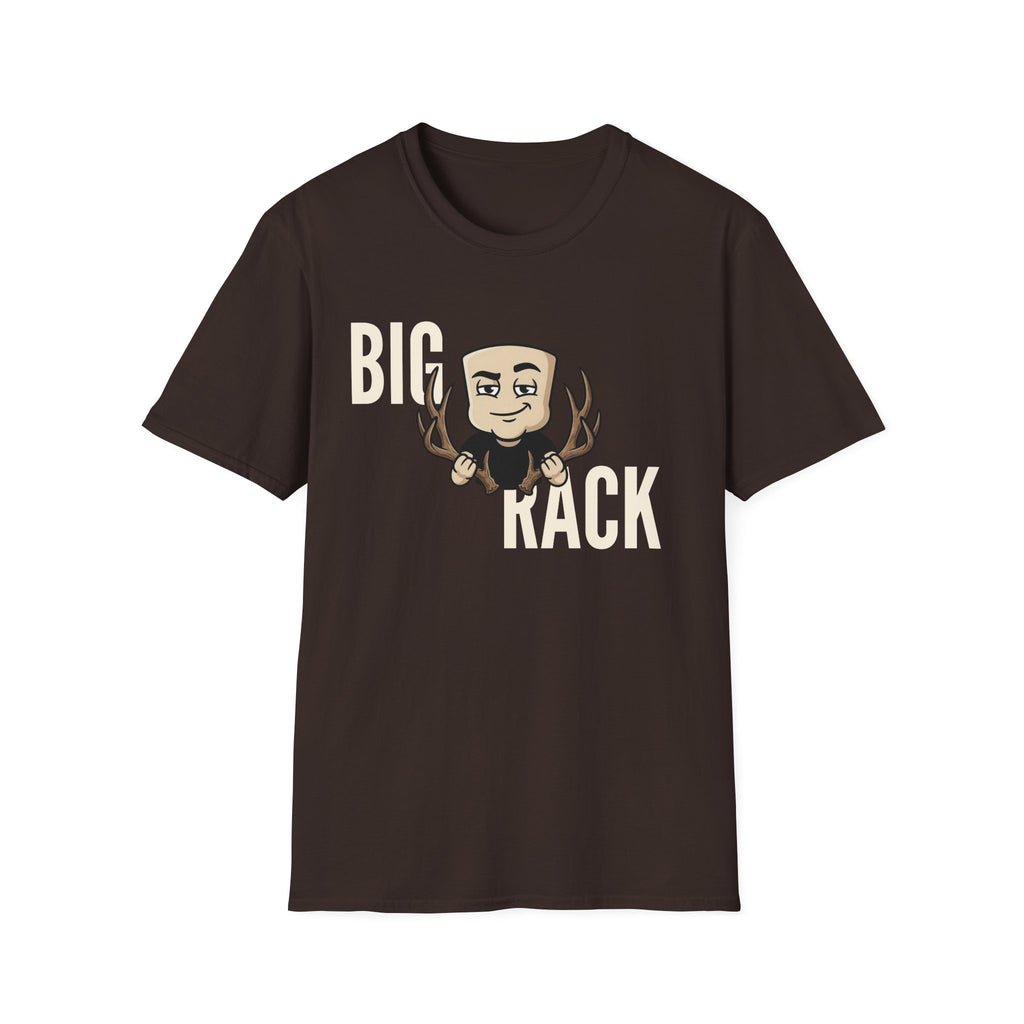 Big Rack T-Shirt, Funny Deer Hunting Tee, Buck Antler Hunter Gift Shirt, Sarcastic Outdoorsman Humor Tee for Men & Women