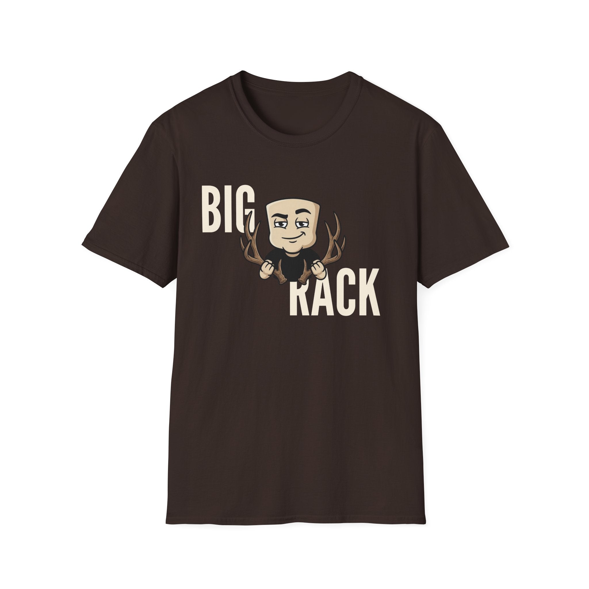 Big Rack T-Shirt, Funny Deer Hunting Tee, Buck Antler Hunter Gift Shirt, Sarcastic Outdoorsman Humor Tee for Men & Women
