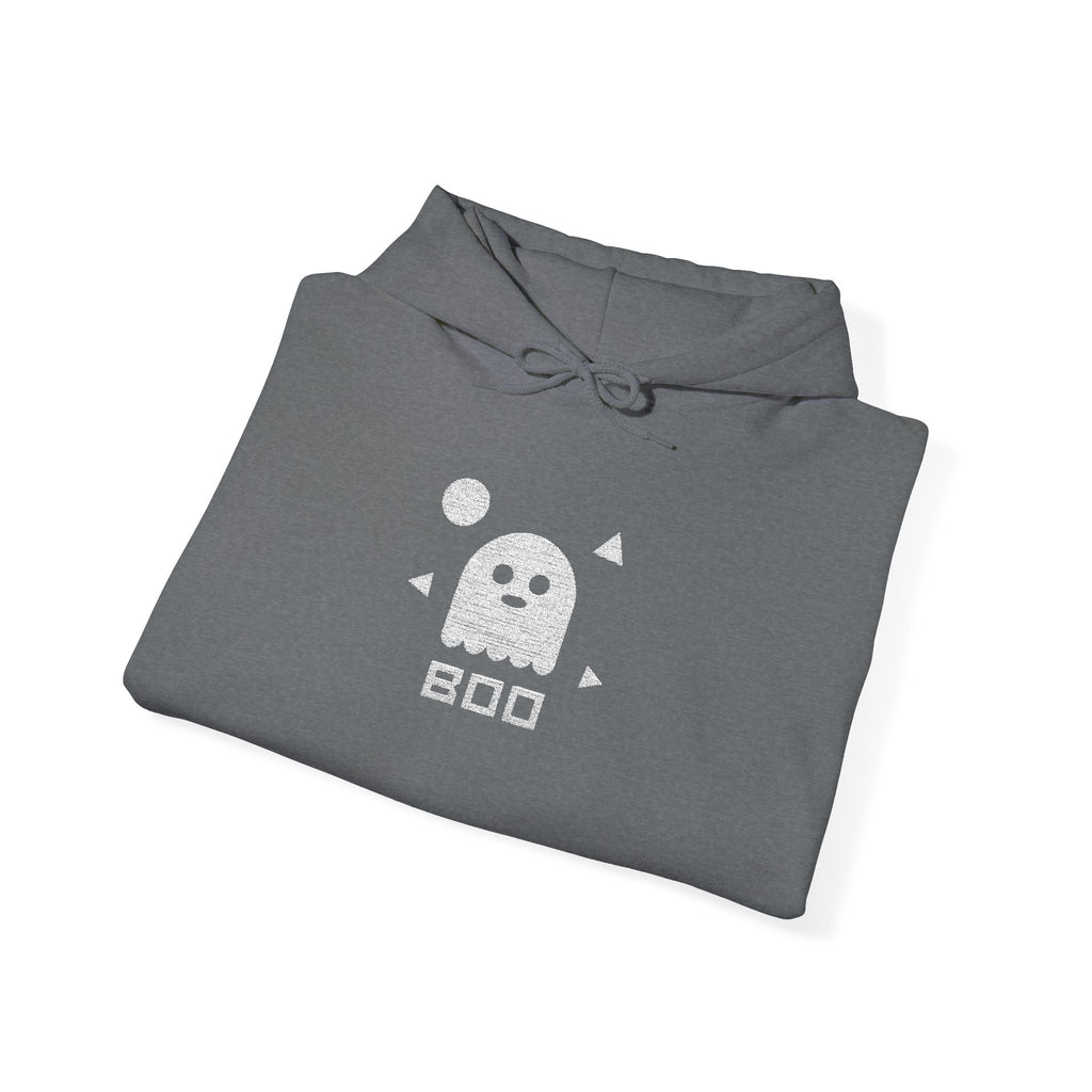 Pixel Ghost Hoodie | Cute Retro 8-Bit Boo Ghost Sweatshirt, Unisex Gamer Halloween Gift Pullover