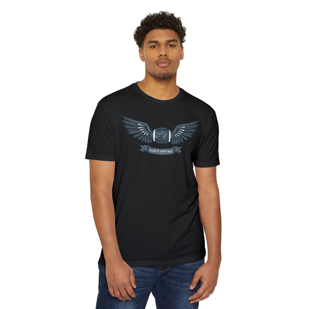 Custom Camera T-Shirt Personalized Winged Camera Emblem Tee Add Your Name or Motto Photographer Gift