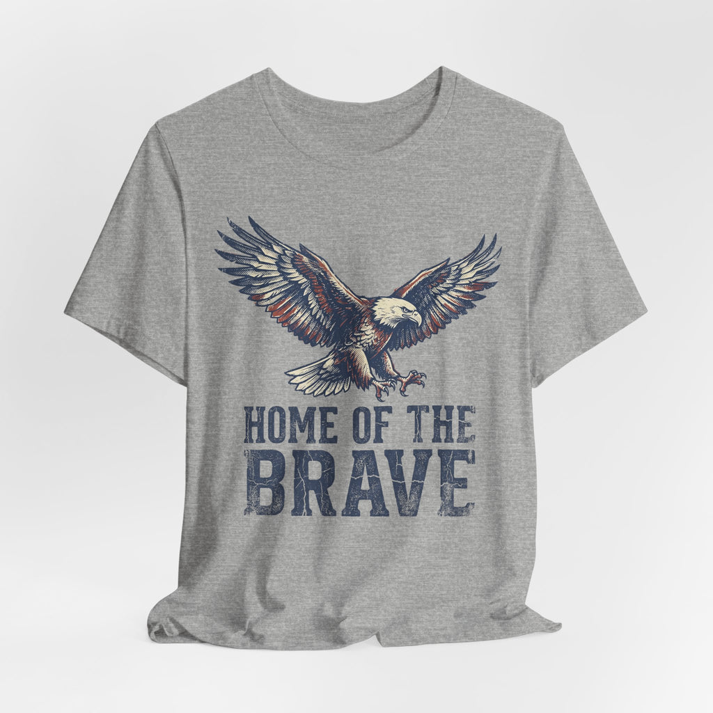 Home of the Brave Bald Eagle T-Shirt — Patriotic Americana Graphic Tee