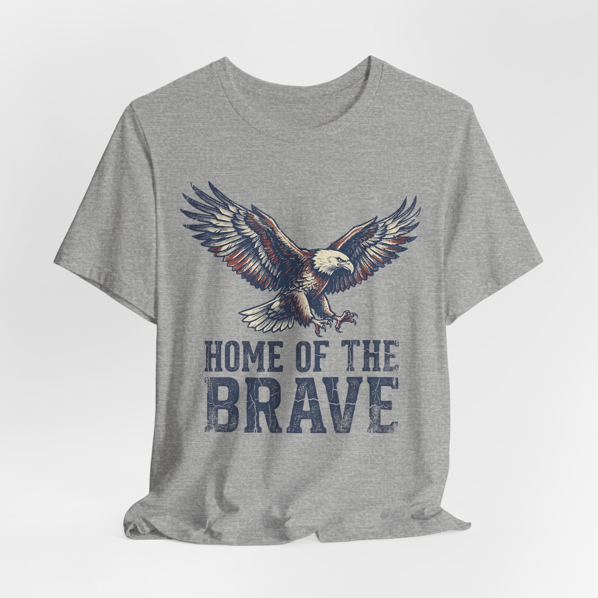 Home of the Brave Bald Eagle T-Shirt — Patriotic Americana Graphic Tee