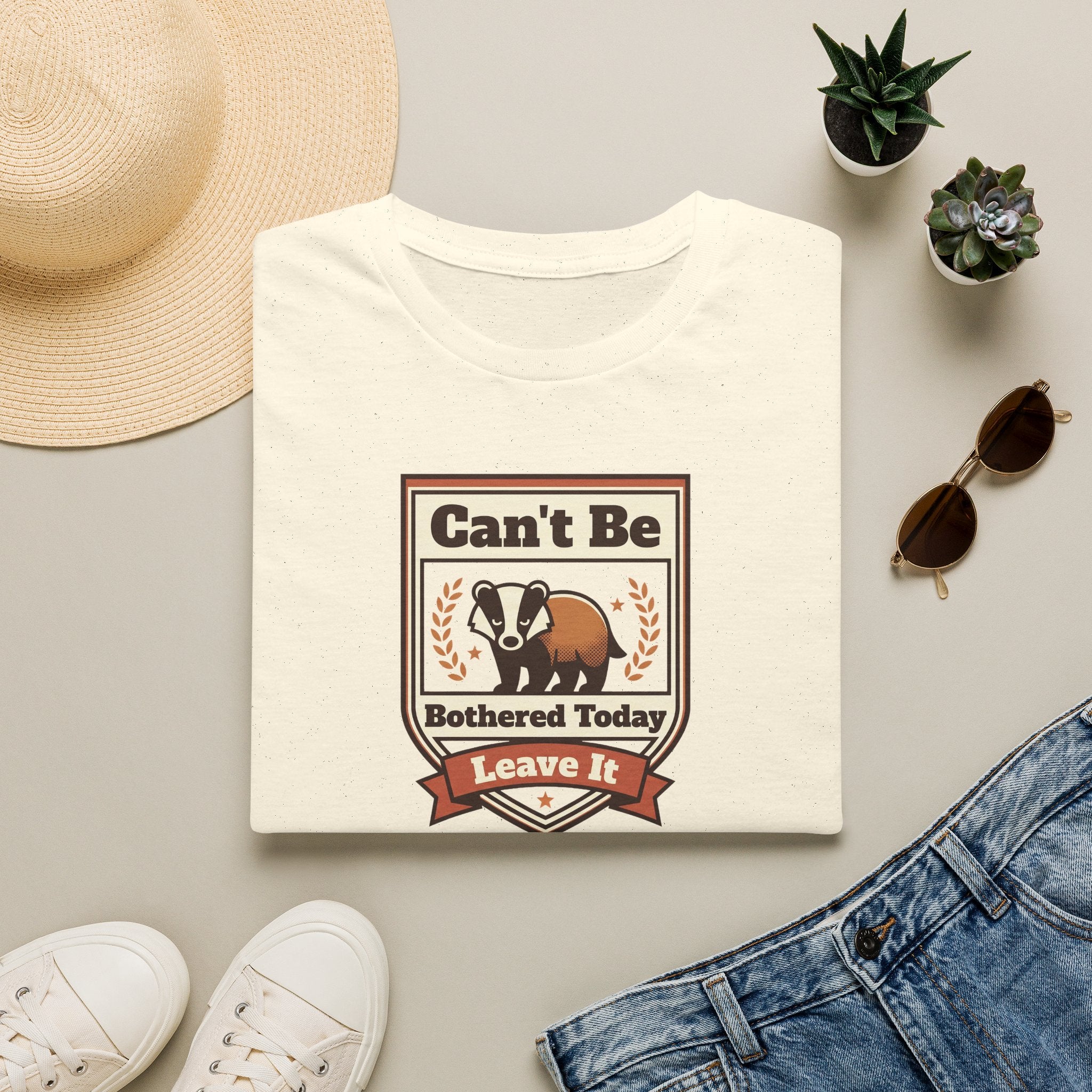 Can't Be Bothered Today Leave It T-Shirt | Badger Graphic Tee