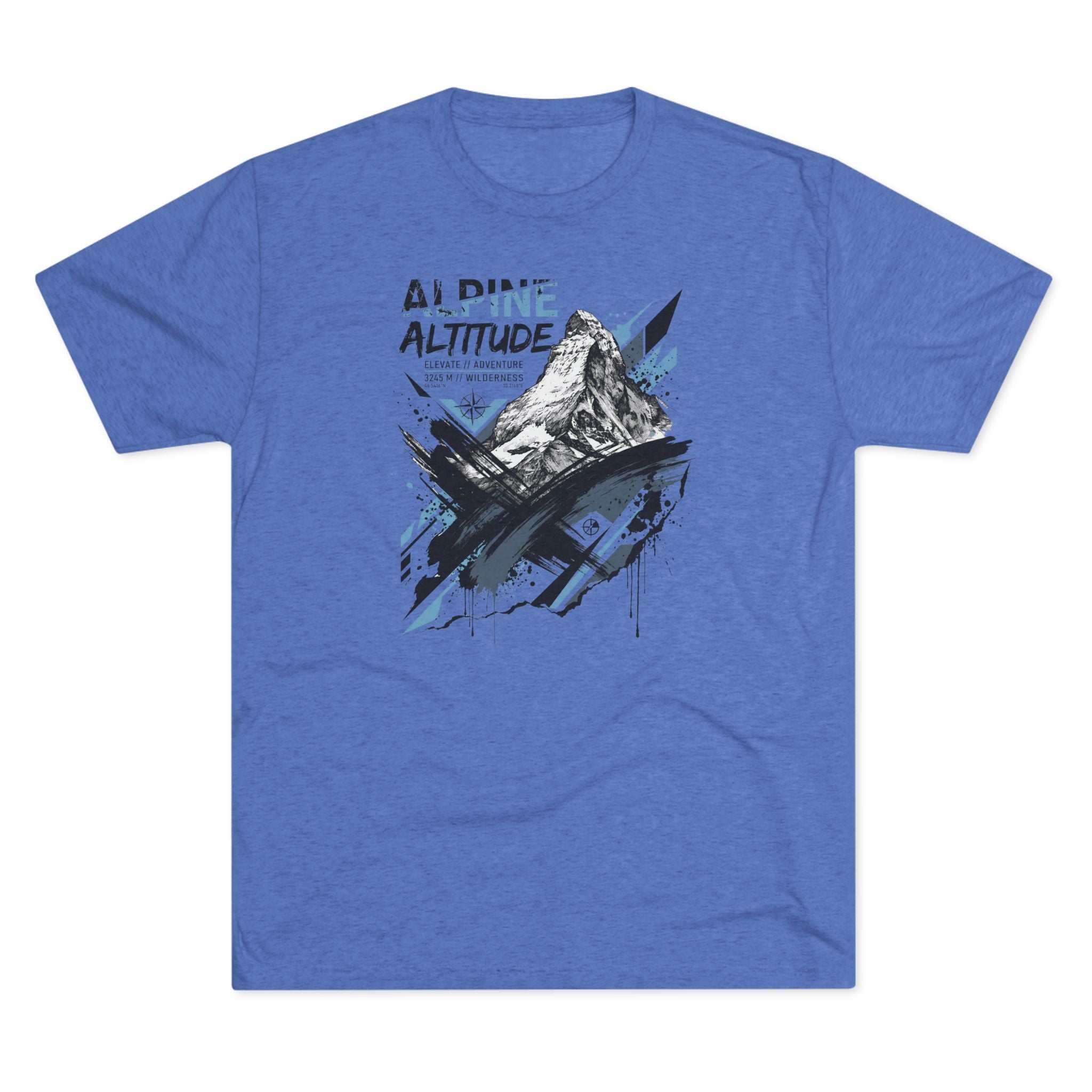 Alpine Altitude T-Shirt Mountain Peak Illustration Graphic Tee Hiking Gift Outdoor Nature Adventure Unisex