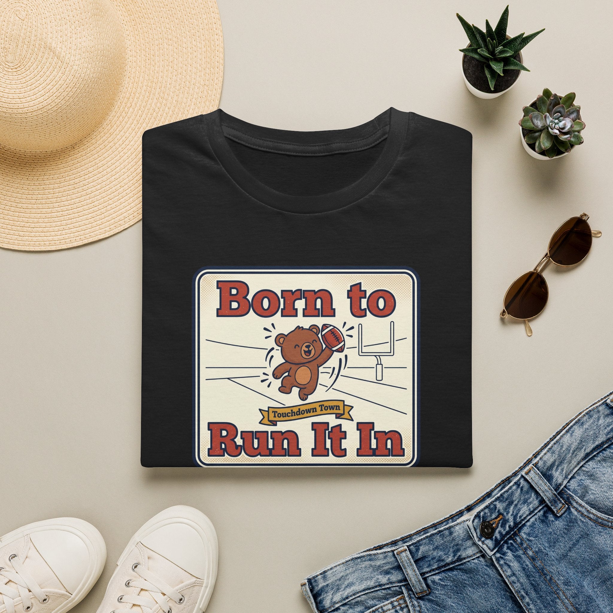 Funny Sports Bear T-Shirt | Cute Game Day Humor Graphic Tee