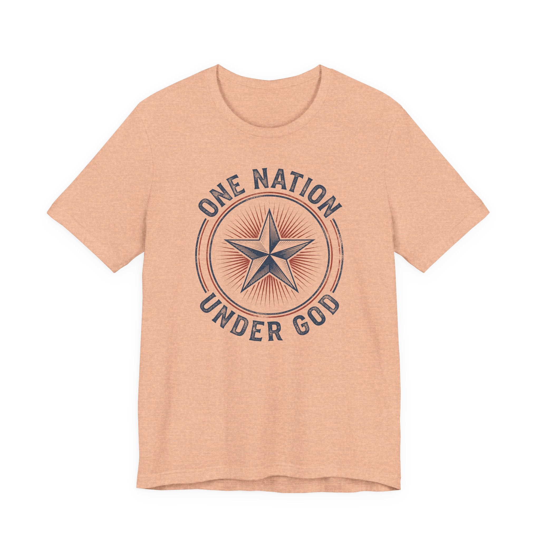 One Nation Under God T-Shirt | Patriotic Christian Faith Americana Star Graphic Tee
