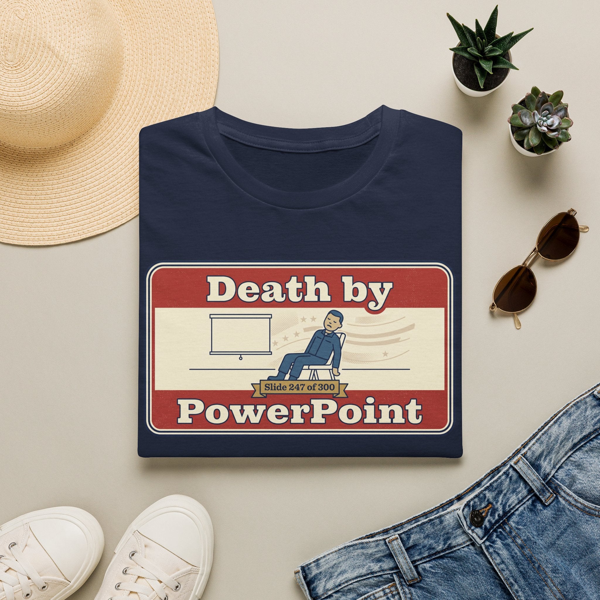 Death by PowerPoint T-Shirt | Funny Presentation Humor Tee