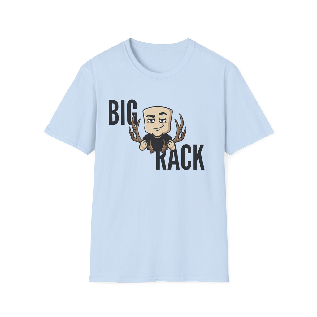 Big Rack T-Shirt, Funny Deer Hunting Tee, Buck Antler Hunter Gift Shirt, Sarcastic Outdoorsman Humor Tee for Men & Women