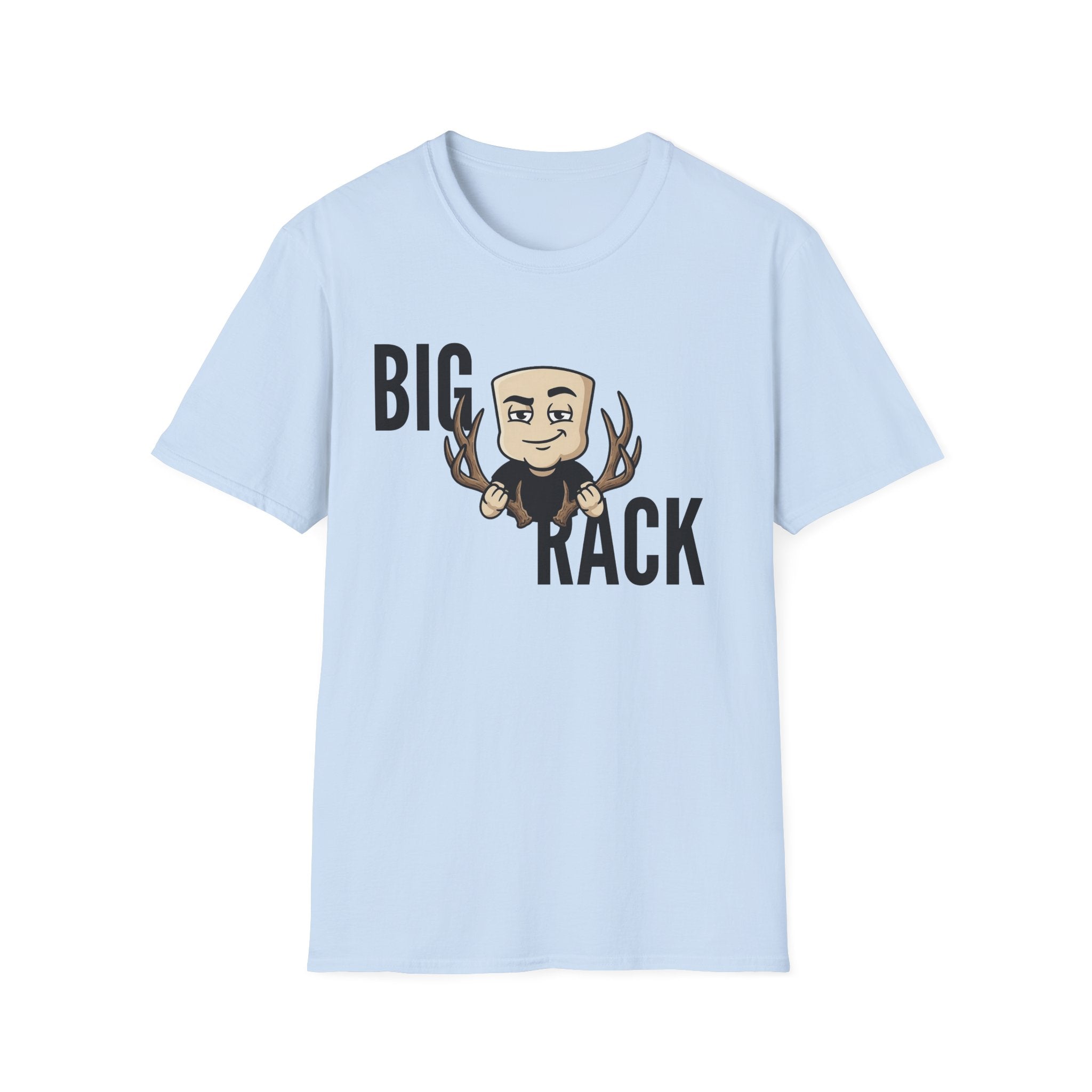 Big Rack T-Shirt, Funny Deer Hunting Tee, Buck Antler Hunter Gift Shirt, Sarcastic Outdoorsman Humor Tee for Men & Women