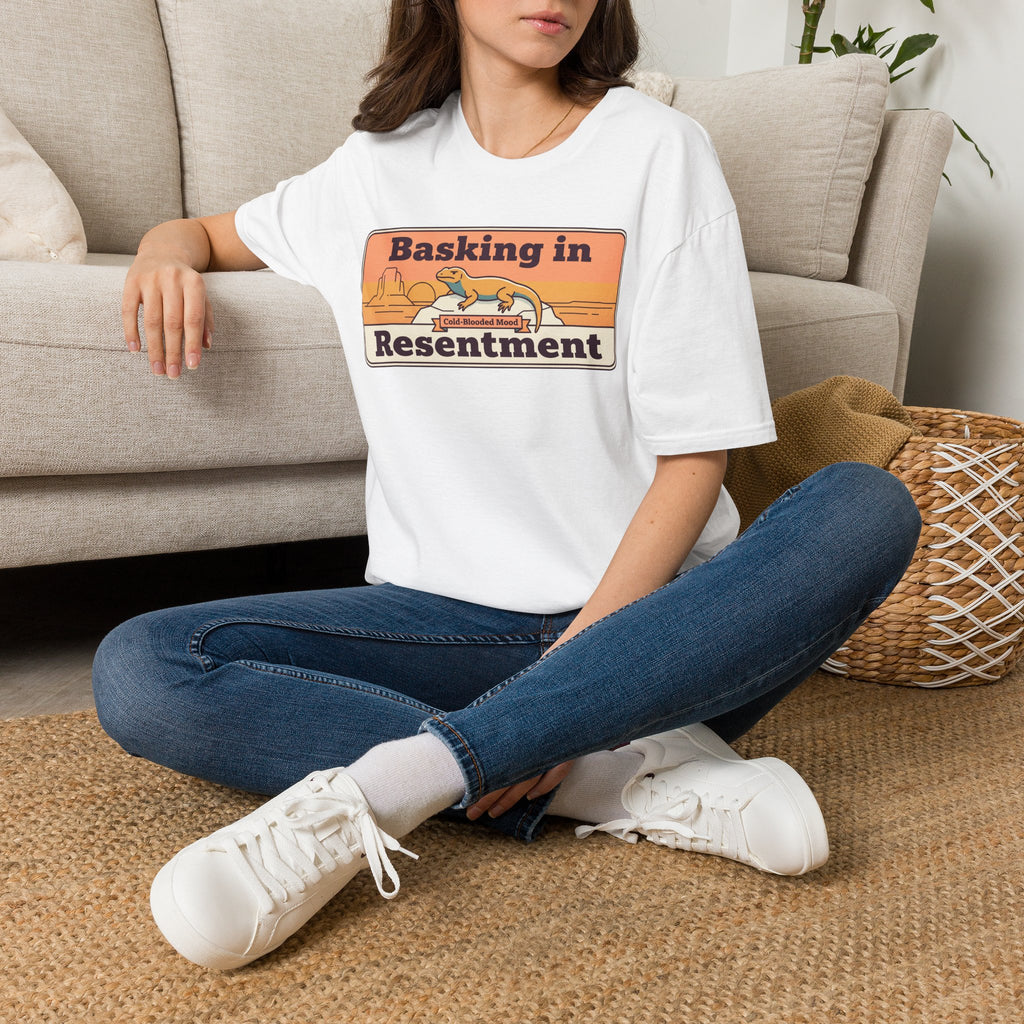 Basking in Resentment Lizard T-Shirt | Retro Desert Graphic