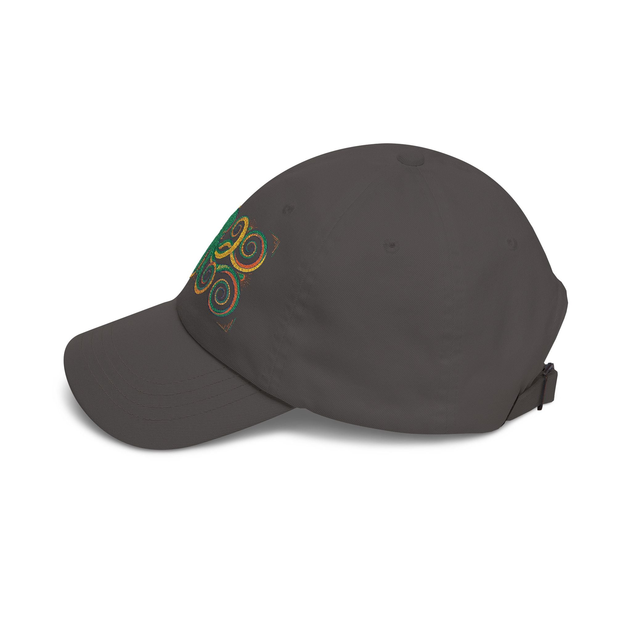 Octopus Swirl Dad Cap — Nautical Green & Gold Embroidered Baseball Hat