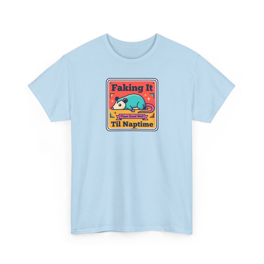 Faking It Til Naptime T-Shirt | Funny Sleeping Panda Tee | Cute Retro Humor Gift for Tired People