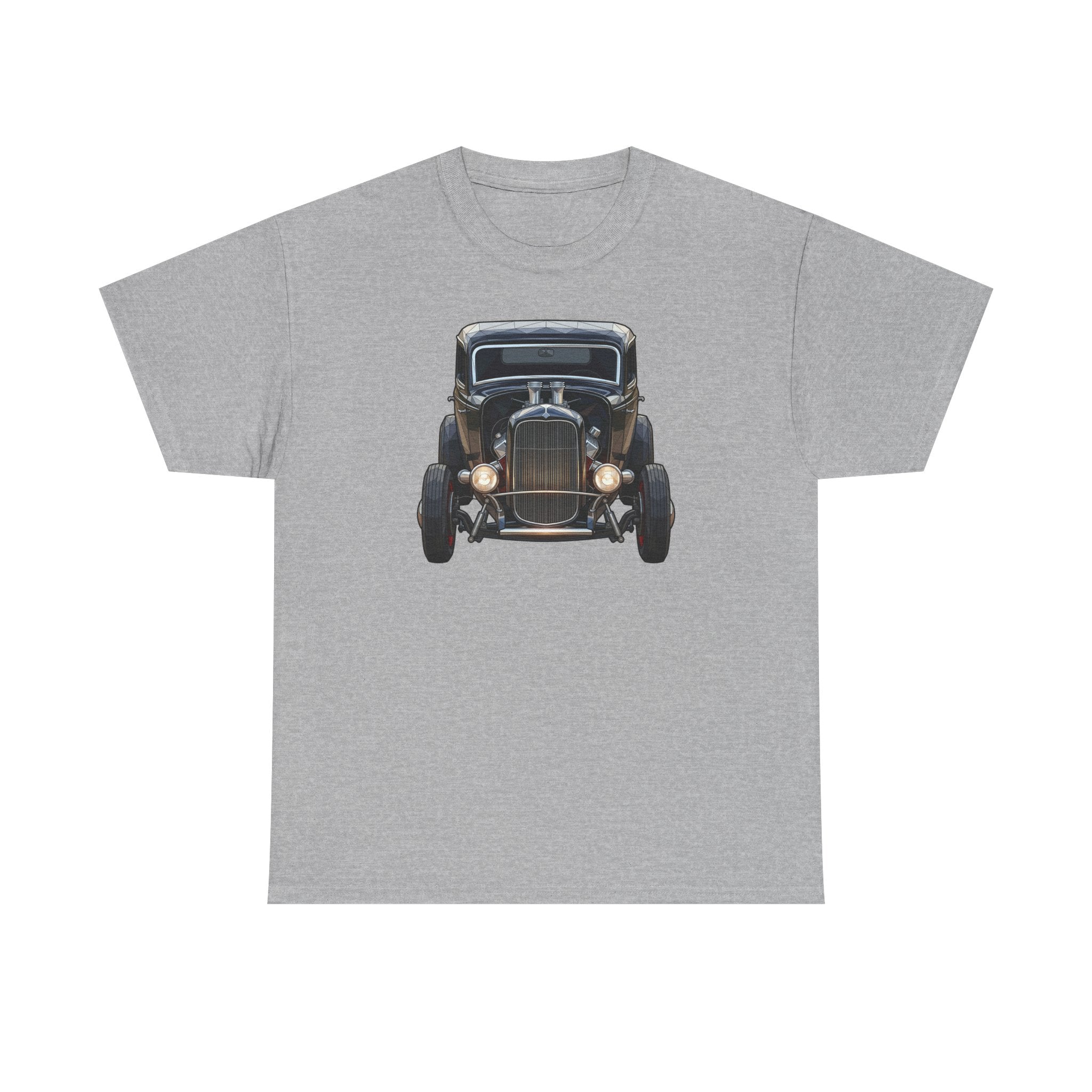 Vintage Hot Rod Front and Rear Tee | Classic Car Graphic Shirt