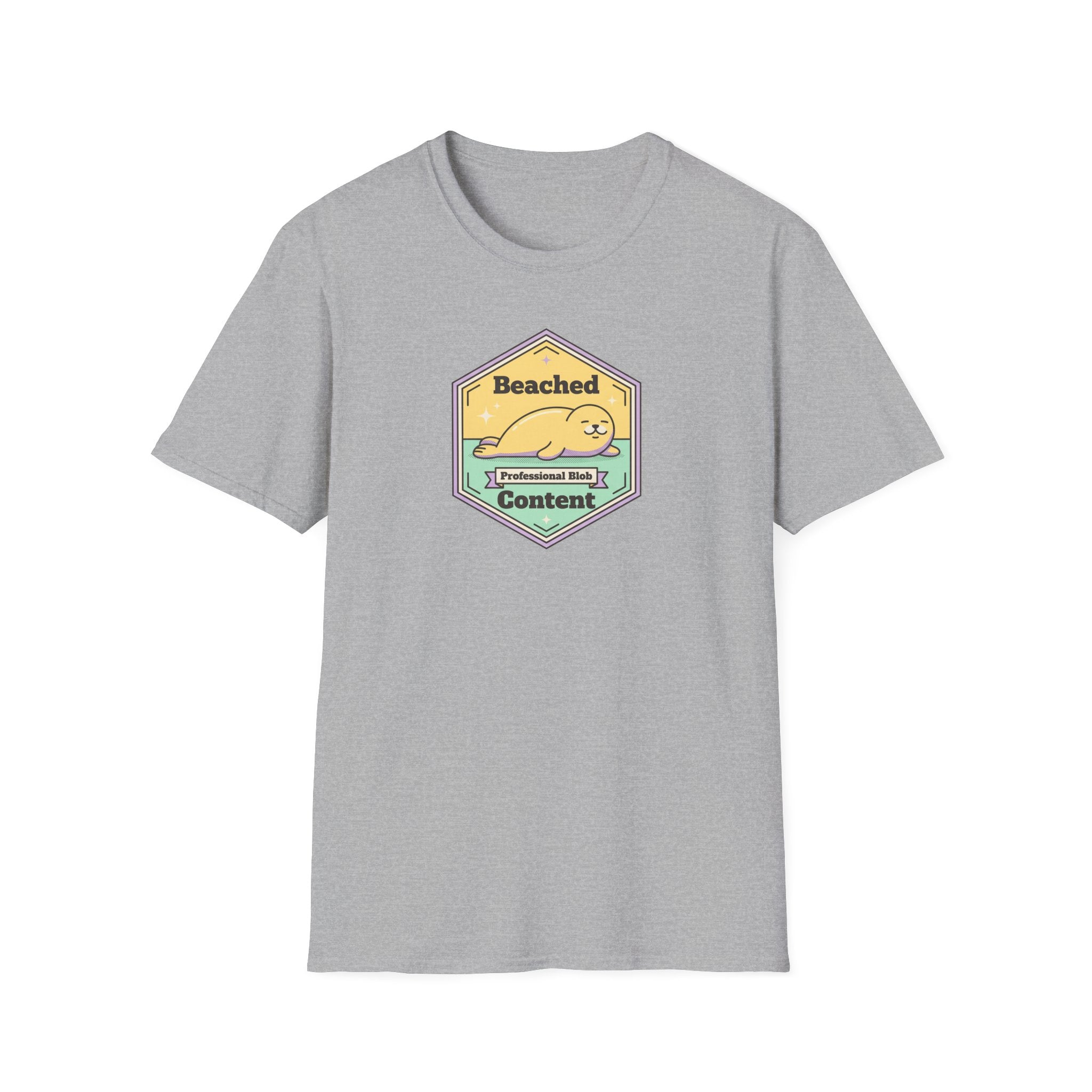 Beached Content seal badge T-Shirt | Cute beach seal design