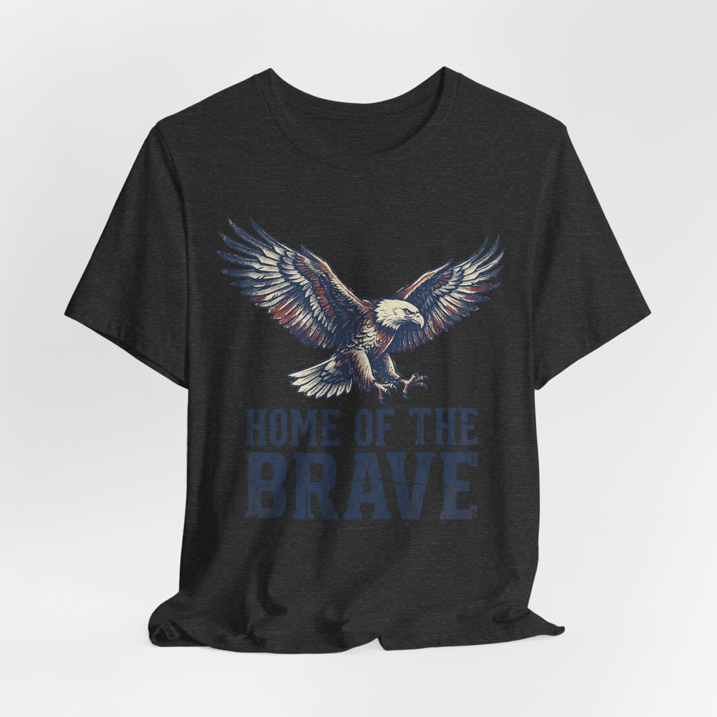 Home of the Brave Bald Eagle T-Shirt — Patriotic Americana Graphic Tee