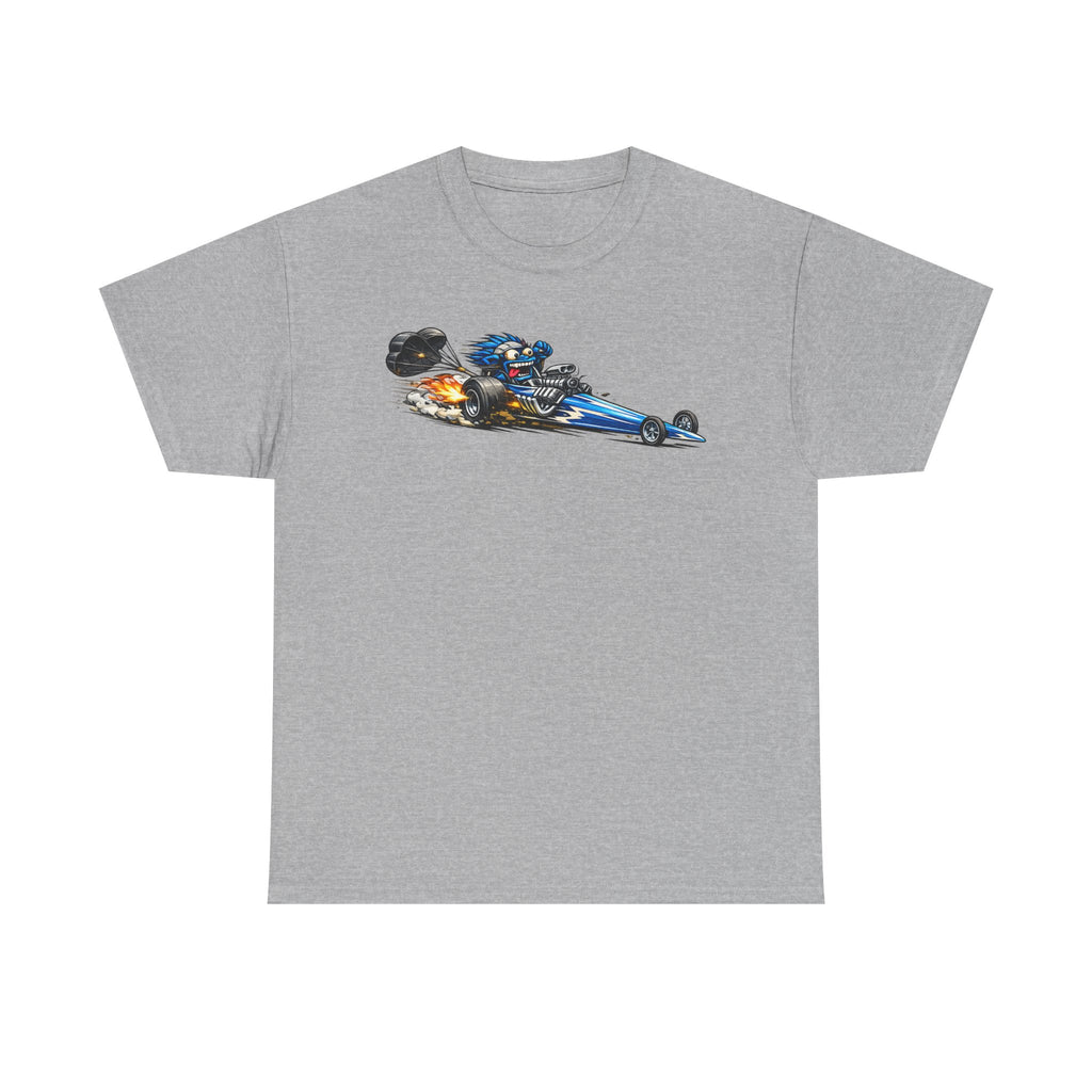 Flaming Dragster Graphic Tee | Retro Hot Rod Racing Car T-Shirt, Unisex Kustom Art Gift