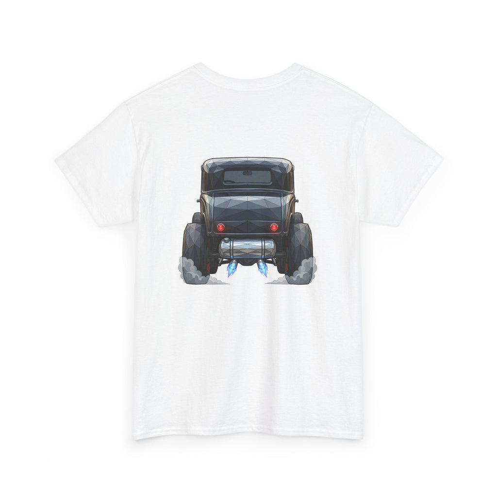 Vintage Hot Rod Front and Rear Tee | Classic Car Graphic Shirt