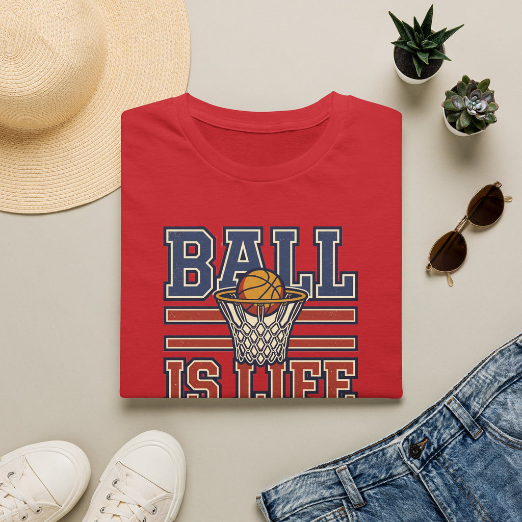 Basketball T-Shirt | Ball Is Life Retro Hoops Graphic Tee