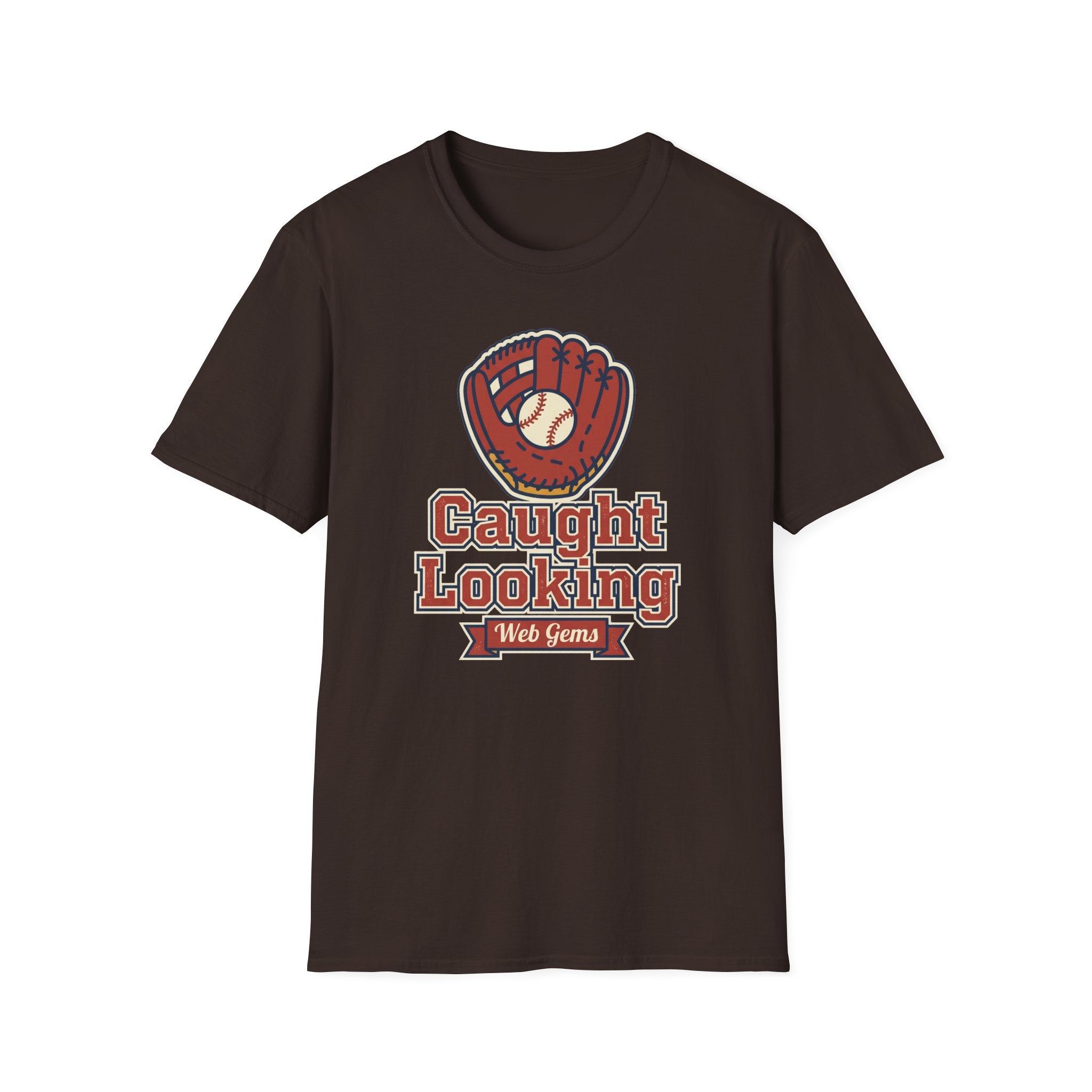 Baseball T-Shirt | Vintage Caught Looking Glove Graphic Tee