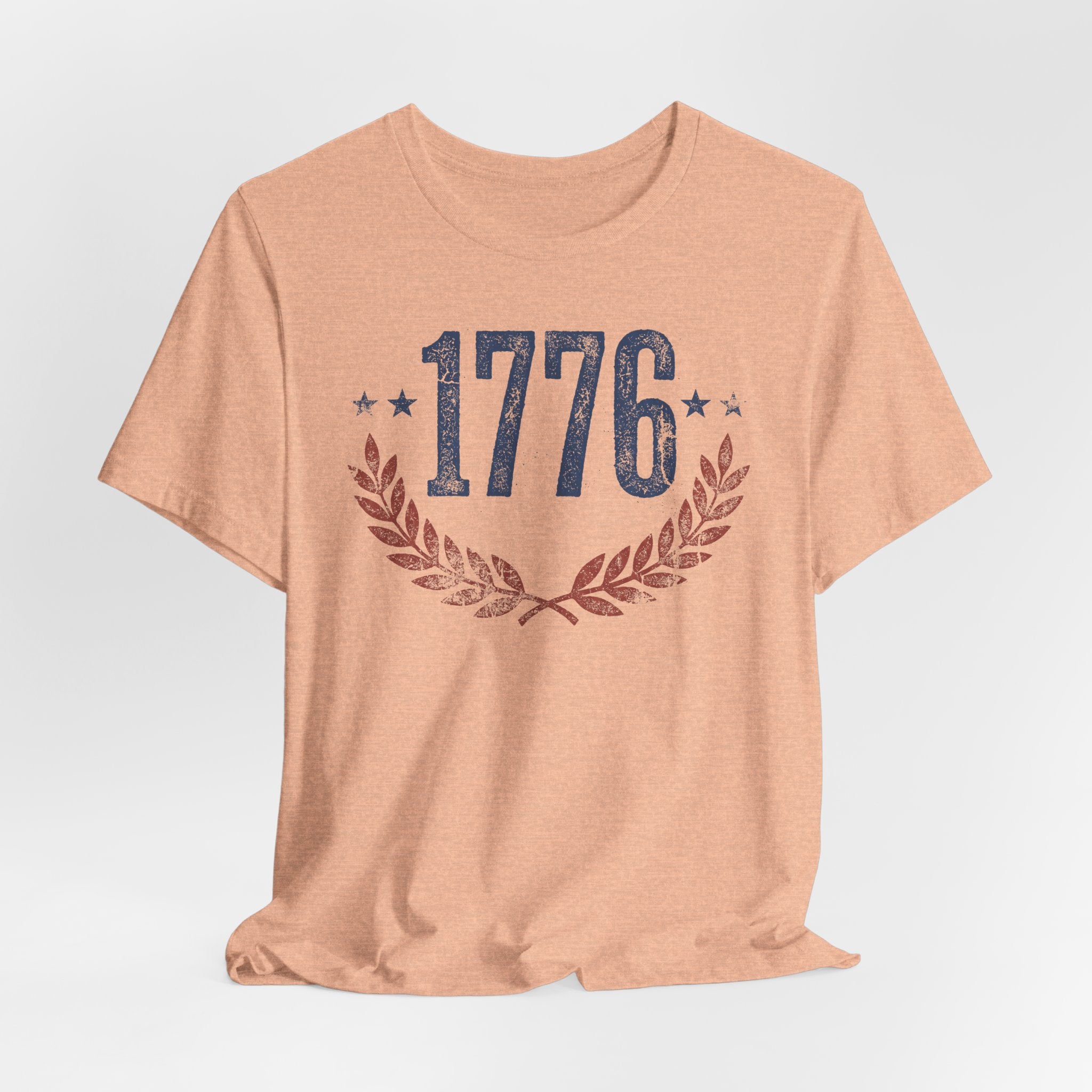 1776 Laurel Wreath T-Shirt | Patriotic American Revolution History Independence Day Graphic Tee