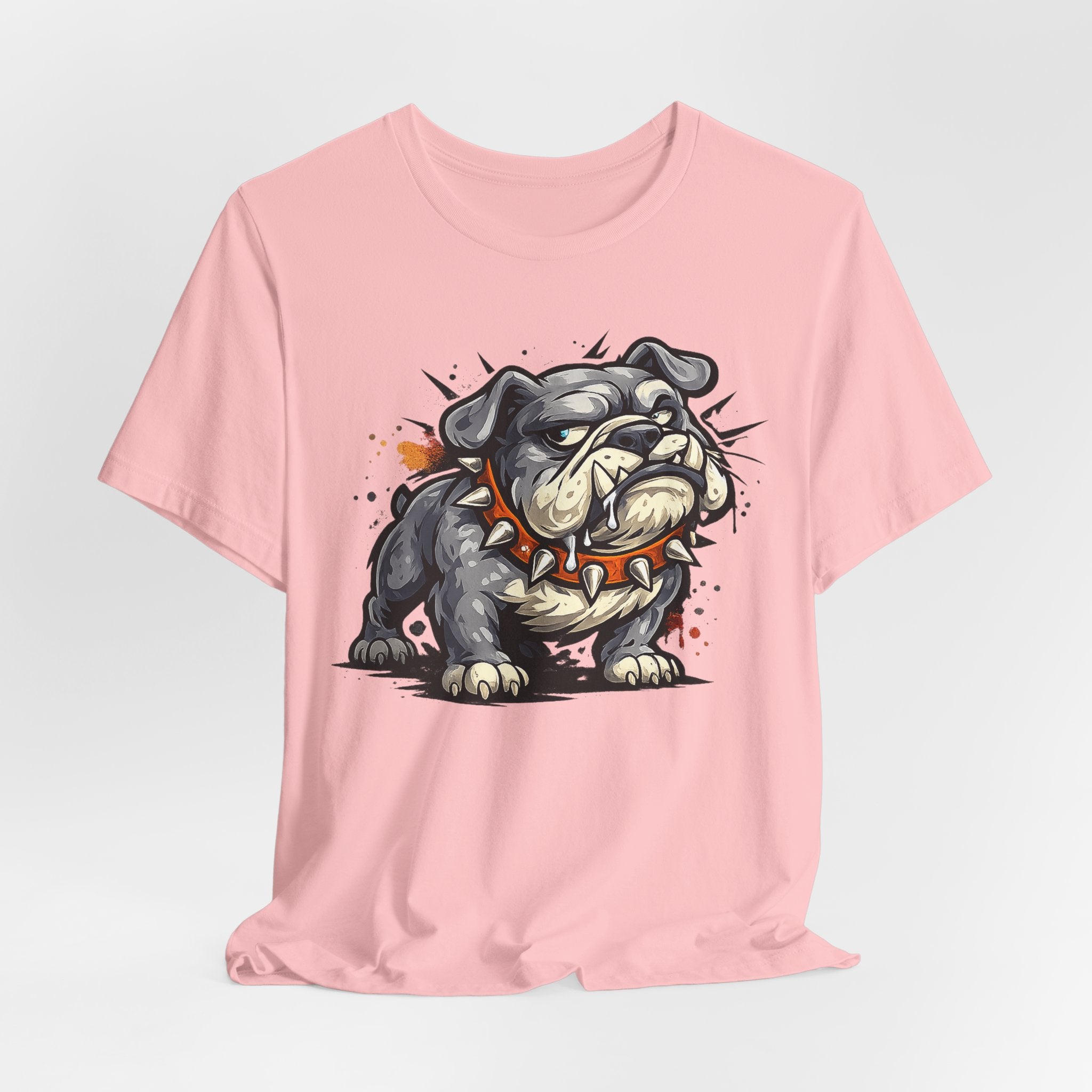 Bulldog Illustration Tee | Tough Cartoon Bulldog Graphic T-Shirt, Fierce Dog Art Unisex Gift