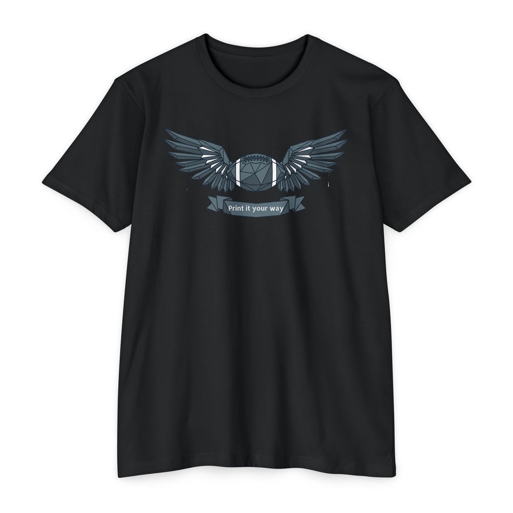 Custom Camera T-Shirt Personalized Winged Camera Emblem Tee Add Your Name or Motto Photographer Gift