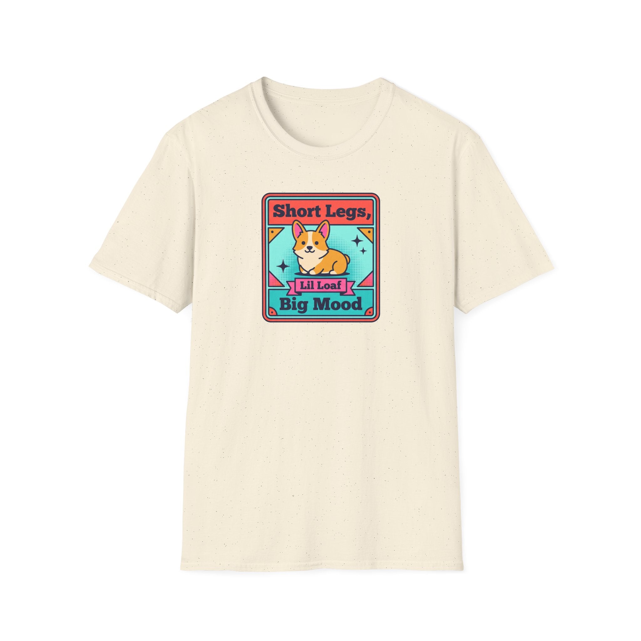 Funny Corgi T-Shirt | Short Legs Big Mood Cute Corgi Dog Graphic Tee | Corgi Lover Gift