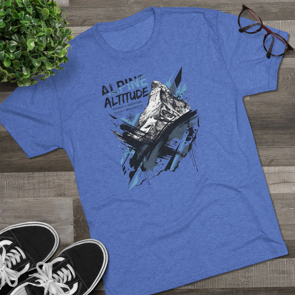 Alpine Altitude T-Shirt Mountain Peak Illustration Graphic Tee Hiking Gift Outdoor Nature Adventure Unisex