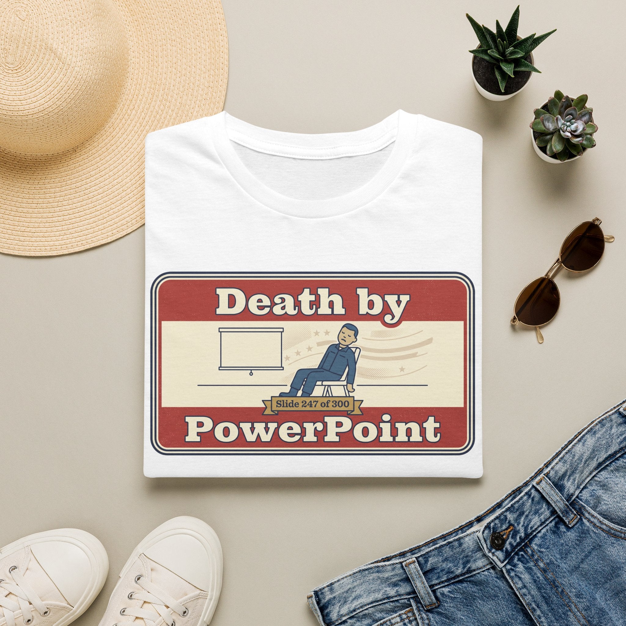 Death by PowerPoint T-Shirt | Funny Presentation Humor Tee